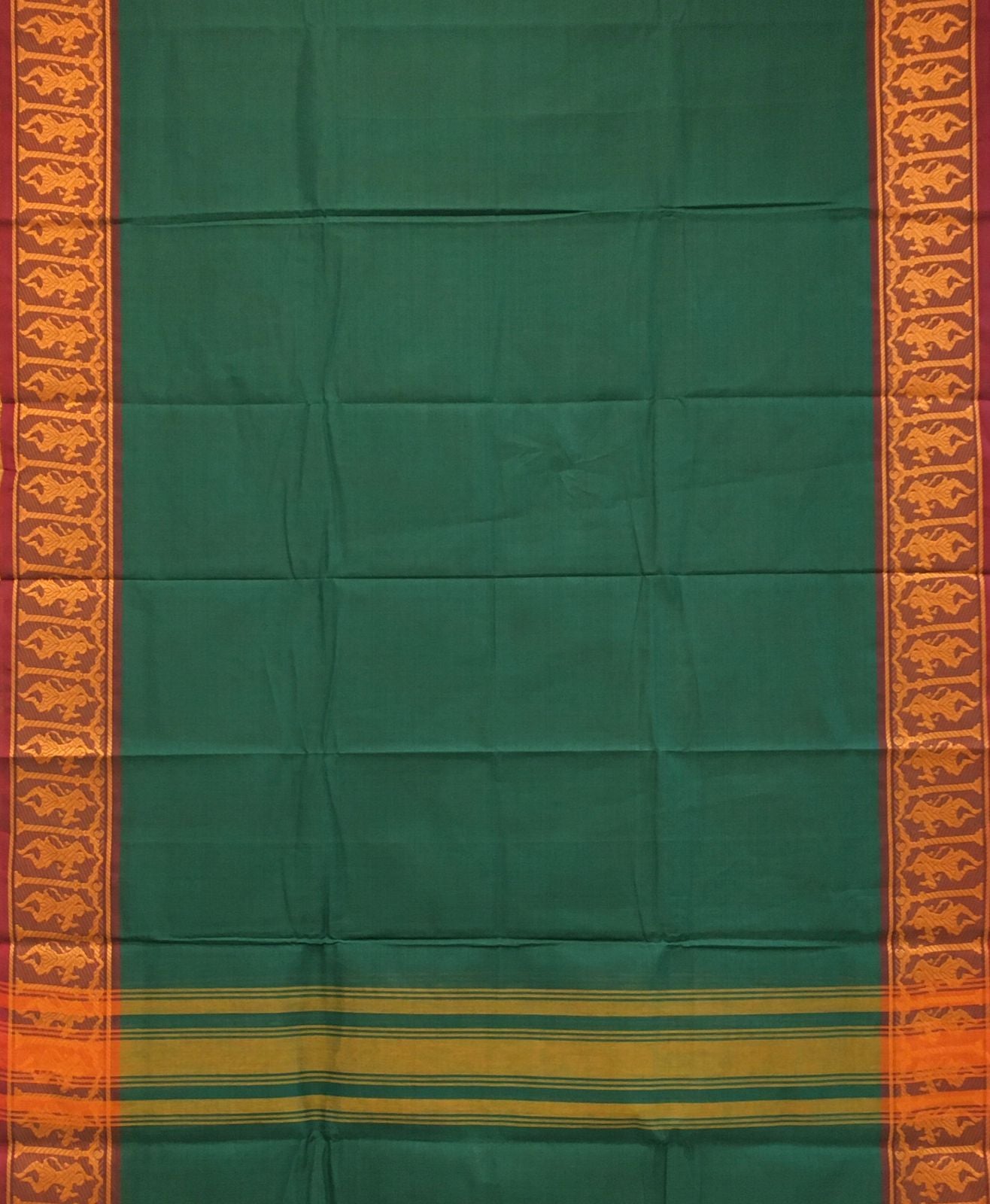 Emerald Green Bharatanatyam Dance Practice Saree