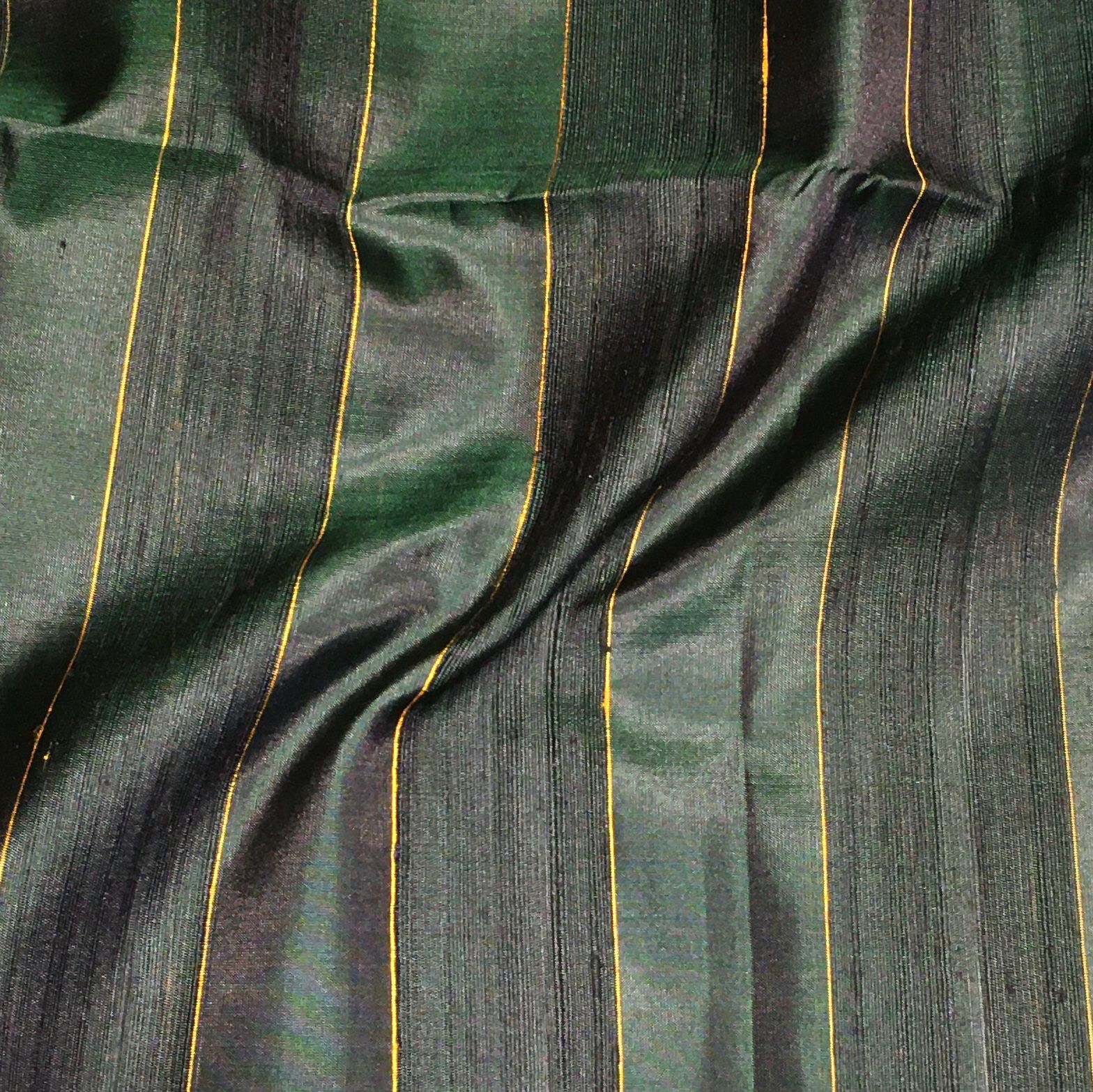 Bottle Green and Mustard Yellow Kanjivaram Soft Silk Saree-view2