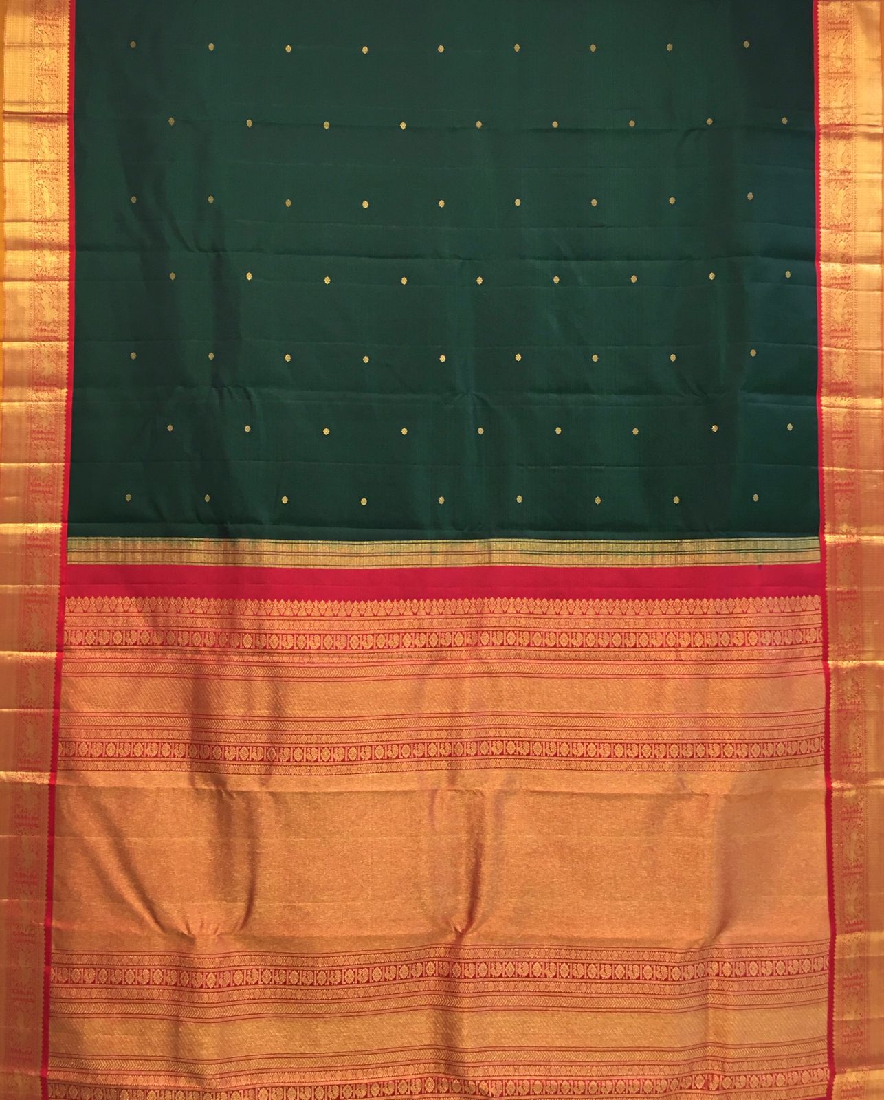 Pure kanjivaram traditional small border silk saree (product code:3365)
